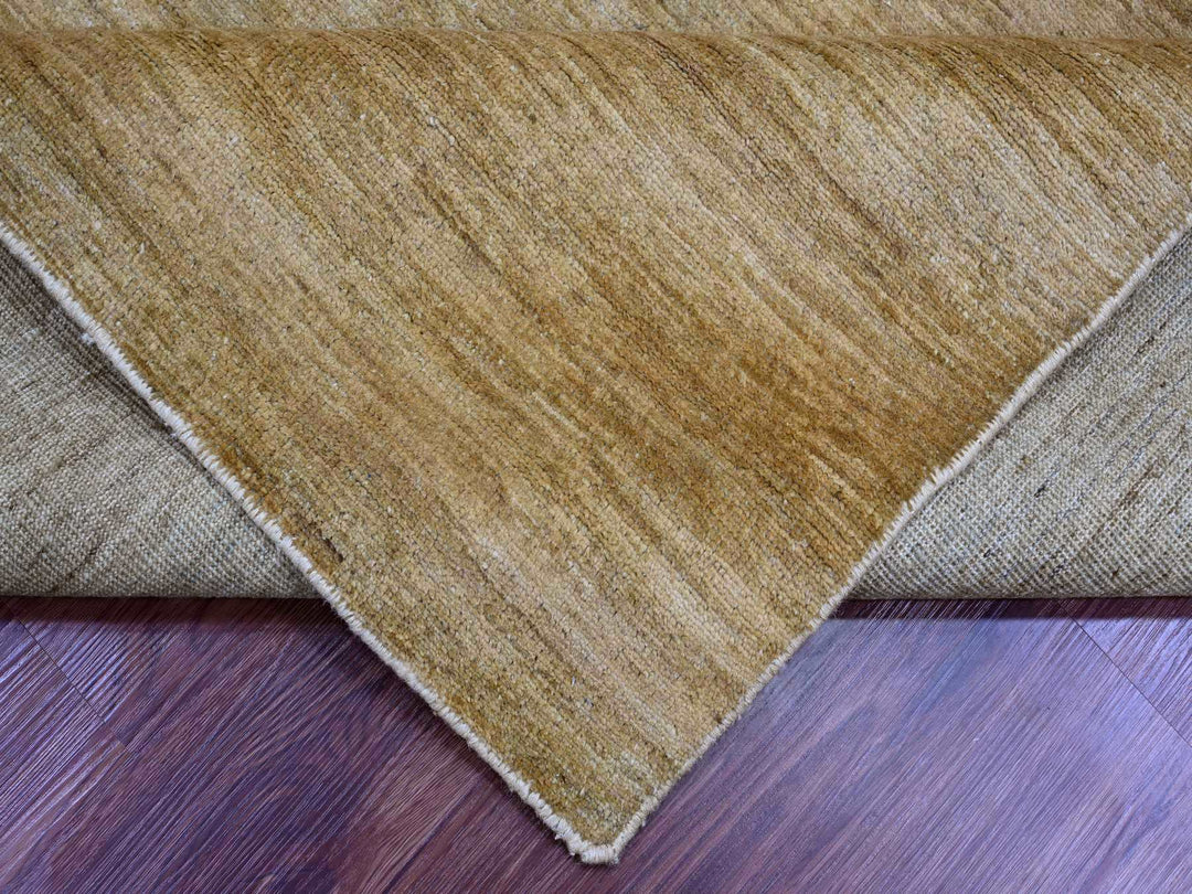 7'10" x 9'5" New Hand Knotted Brown Wool Rectangle Oriental Rug - MOA10220829
