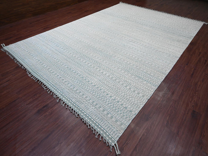 9'7" x 14'3" New Hand Knotted Green Wool Rectangle Oriental Rug - MOA10220830