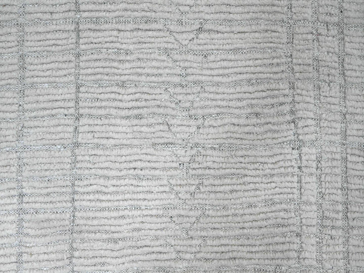 8'10" x 12'2" New Hand Knotted Ivory Wool Rectangle Oriental Rug - MOA10220831