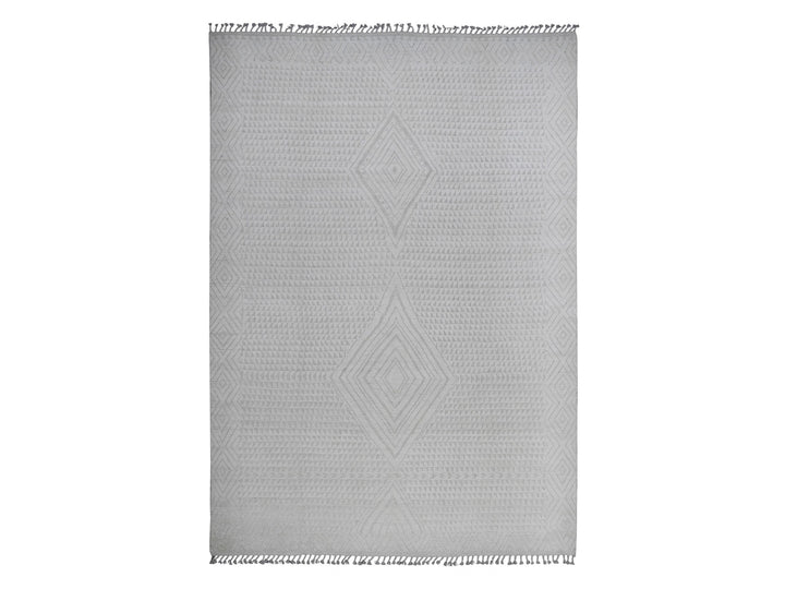 8'10" x 12'8" New Hand Knotted Ivory Wool Rectangle Oriental Rug - MOA10220833