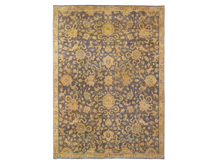 8'6" x 11'10" New Hand Knotted Overdyed Wool Rectangle Oriental Rug - MOA10220837