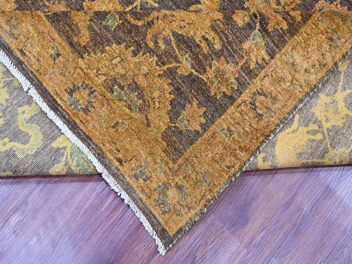 8'6" x 11'10" New Hand Knotted Overdyed Wool Rectangle Oriental Rug - MOA10220837