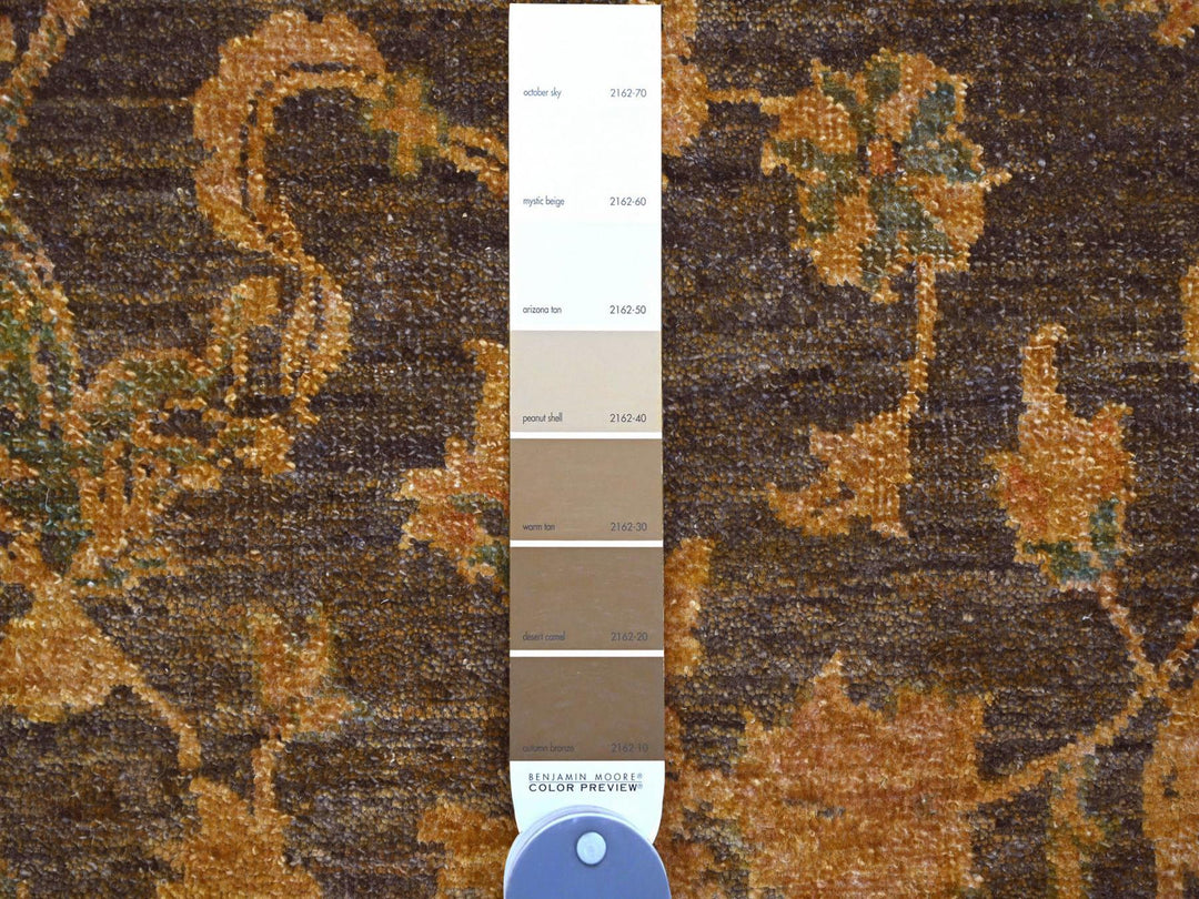 8'6" x 11'10" New Hand Knotted Overdyed Wool Rectangle Oriental Rug - MOA10220837