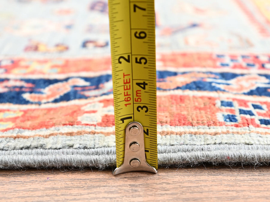 2'11" x 4'11" New Hand Knotted Grey Wool Rectangle Oriental Rug - MOA1022083