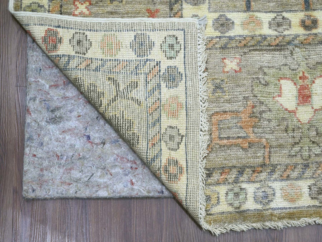 8'6" x 11'2" New Hand Knotted Brown Wool Rectangle Oriental Rug - MOA10220842