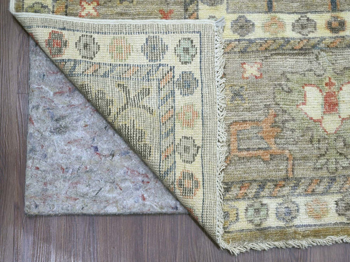 8'6" x 11'2" New Hand Knotted Brown Wool Rectangle Oriental Rug - MOA10220842