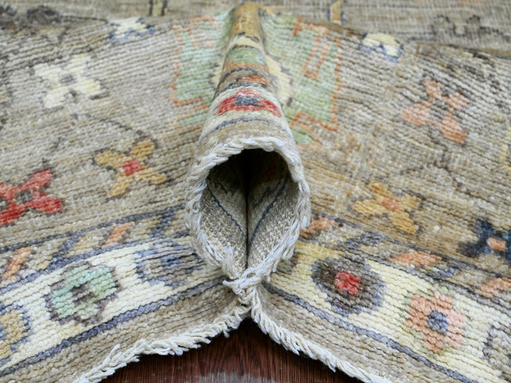 8'6" x 11'2" New Hand Knotted Brown Wool Rectangle Oriental Rug - MOA10220842