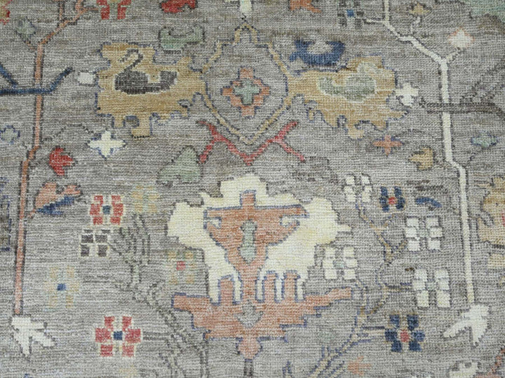 8'6" x 11'2" New Hand Knotted Brown Wool Rectangle Oriental Rug - MOA10220842