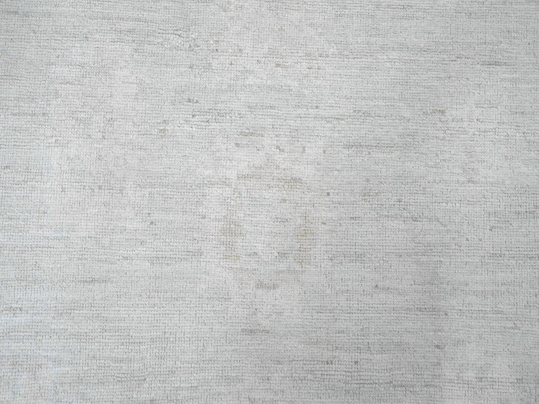 10'0" x 13'8" New Hand Knotted Grey Wool Rectangle Oriental Rug - MOA10220843