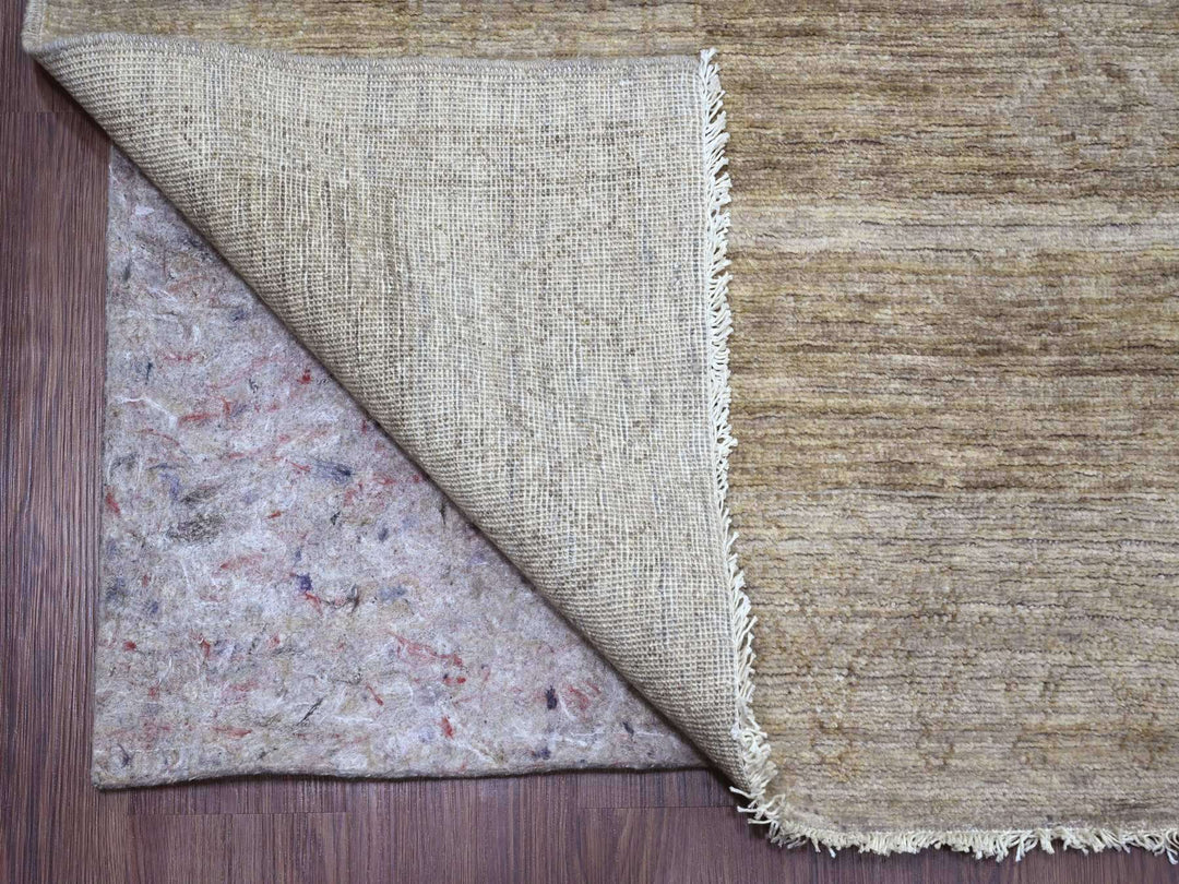 8'2" x 9'7" New Hand Knotted Brown Wool Rectangle Oriental Rug - MOA10220847