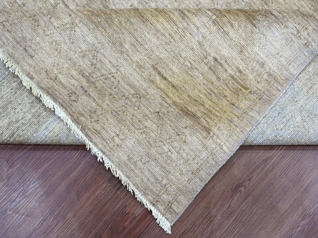 8'2" x 9'7" New Hand Knotted Brown Wool Rectangle Oriental Rug - MOA10220847