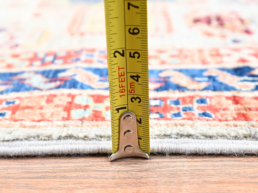 2'7" x 7'4" New Hand Knotted Grey Wool Runner Oriental Rug - MOA1022084