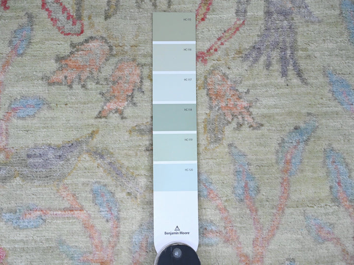 2'7" x 9'8" New Hand Knotted Green Wool Runner Oriental Rug - MOA10220853