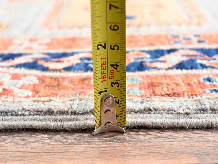 2'8" x 11'2" New Hand Knotted Grey Wool Runner Oriental Rug - MOA1022085