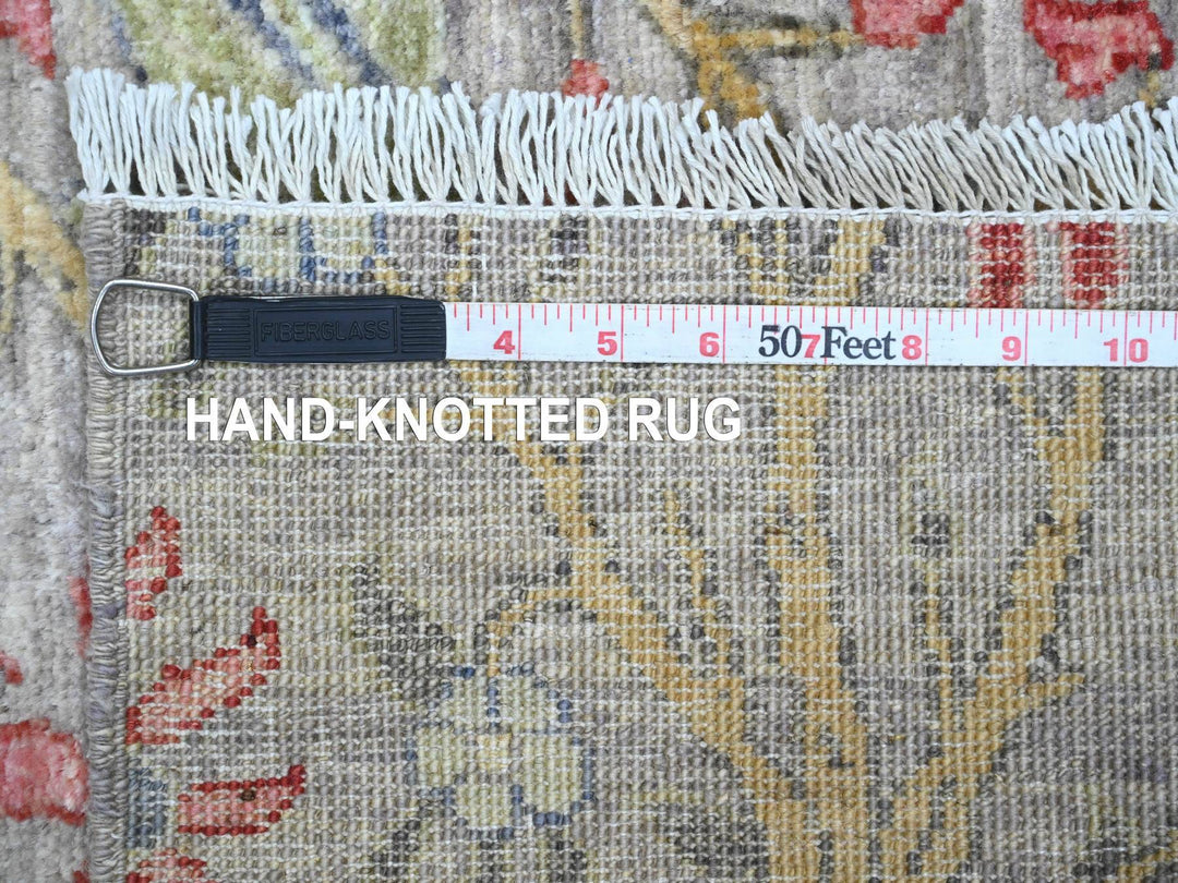 5'0" x 6'9" New Hand Knotted Grey Wool Rectangle Oriental Rug - MOA10220865
