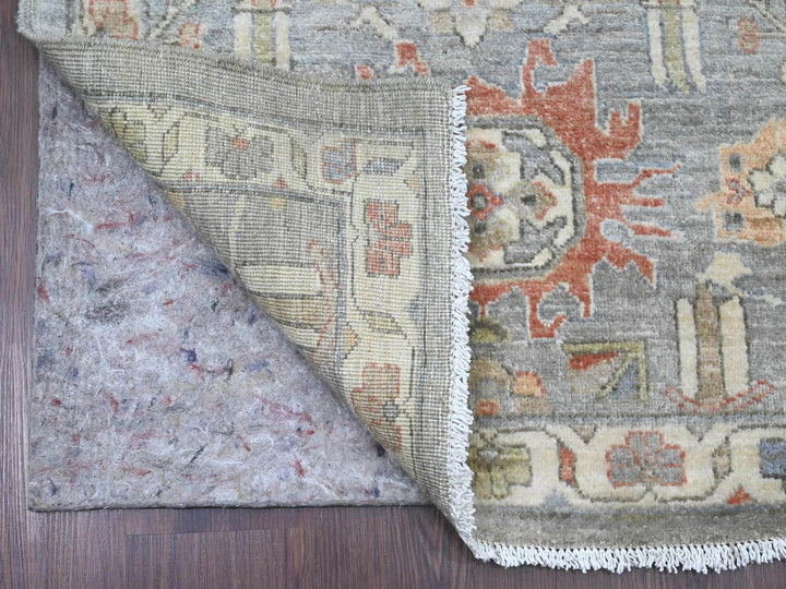 2'8" x 15'6" New Hand Knotted Grey Wool Runner Oriental Rug - MOA10220868