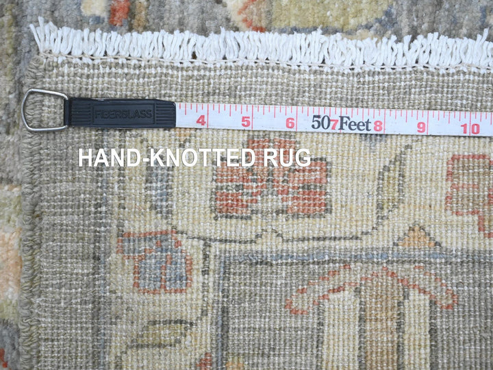2'8" x 15'6" New Hand Knotted Grey Wool Runner Oriental Rug - MOA10220868