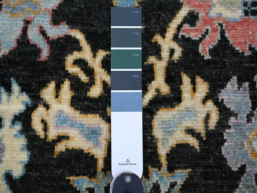 4'11" x 7'1" New Hand Knotted Black Wool Rectangle Oriental Rug - MOA10220876