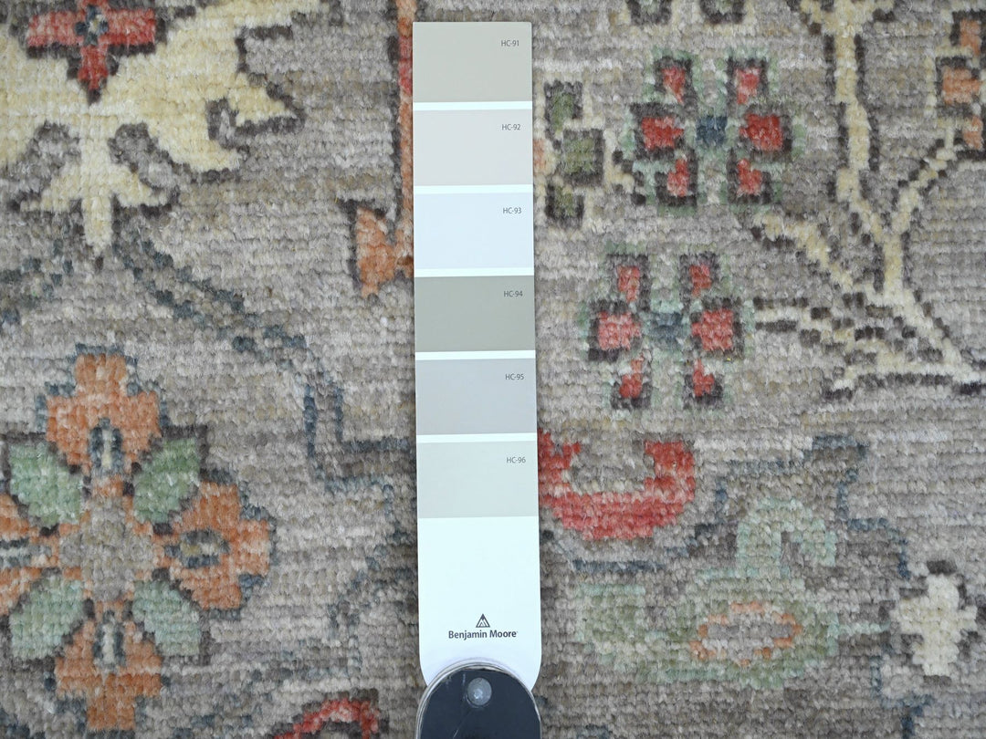 3'11" x 6'0" New Hand Knotted Grey Wool Rectangle Oriental Rug - MOA10220879