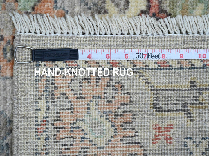 3'11" x 6'0" New Hand Knotted Grey Wool Rectangle Oriental Rug - MOA10220879