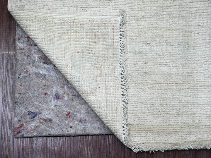 3'0" x 9'7" New Hand Knotted Grey Wool Runner Oriental Rug - MOA10220880