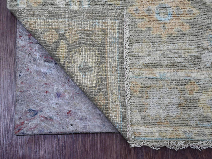 3'0" x 9'8" New Hand Knotted Grey Wool Runner Oriental Rug - MOA10220887