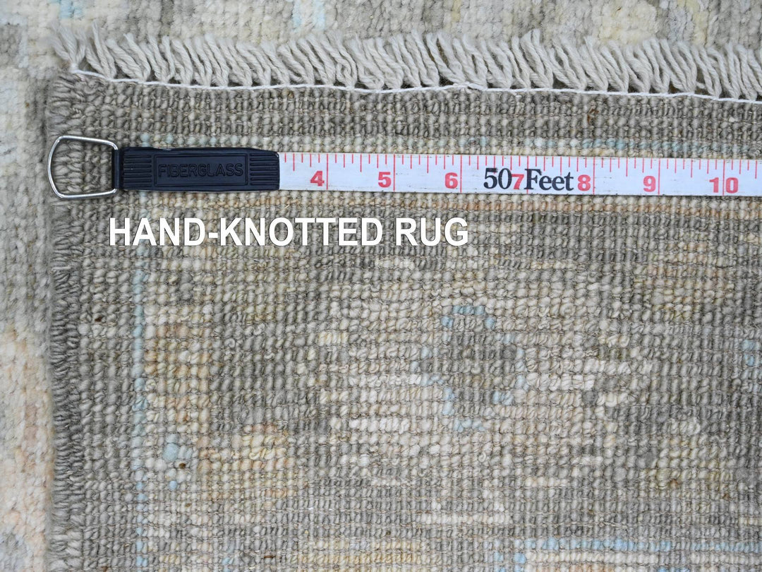 3'0" x 9'8" New Hand Knotted Grey Wool Runner Oriental Rug - MOA10220887
