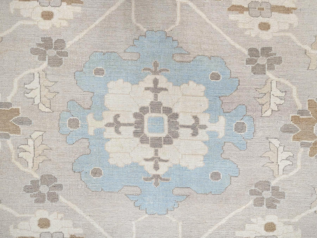 9'3" x 11'10" New Hand Knotted Grey Wool Rectangle Oriental Rug - MOA1022088