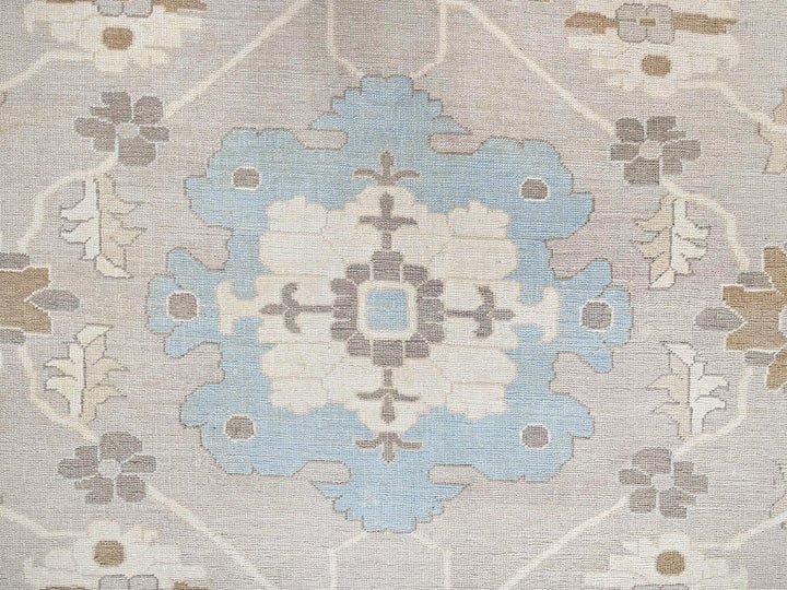 9'3" x 11'10" New Hand Knotted Grey Wool Rectangle Oriental Rug - MOA1022088