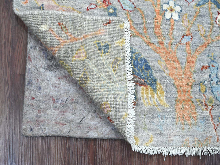2'0" x 6'2" New Hand Knotted Grey Wool Runner Oriental Rug - MOA10220893