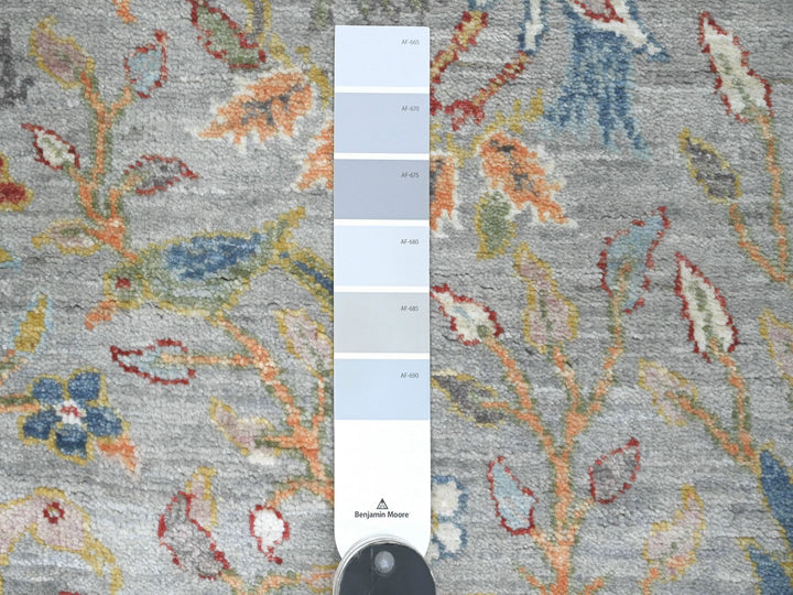 2'0" x 6'2" New Hand Knotted Grey Wool Runner Oriental Rug - MOA10220893