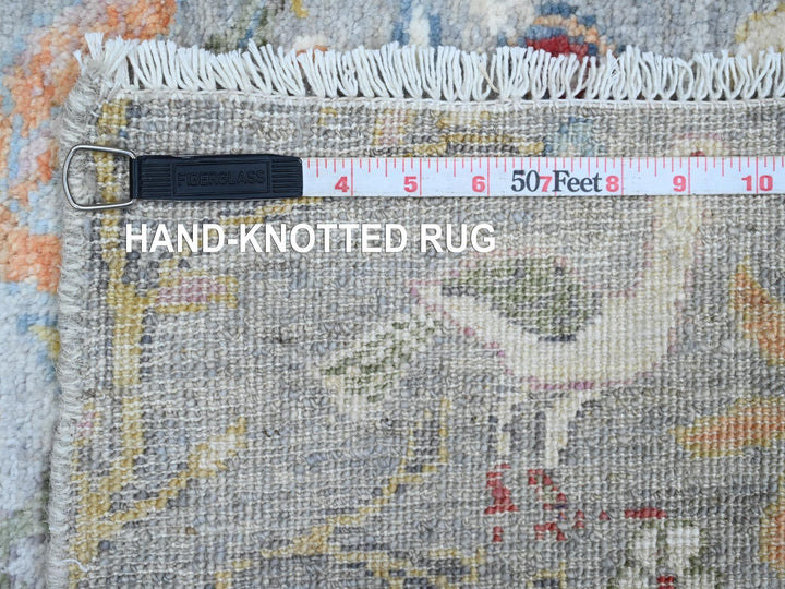 2'0" x 6'2" New Hand Knotted Grey Wool Runner Oriental Rug - MOA10220893