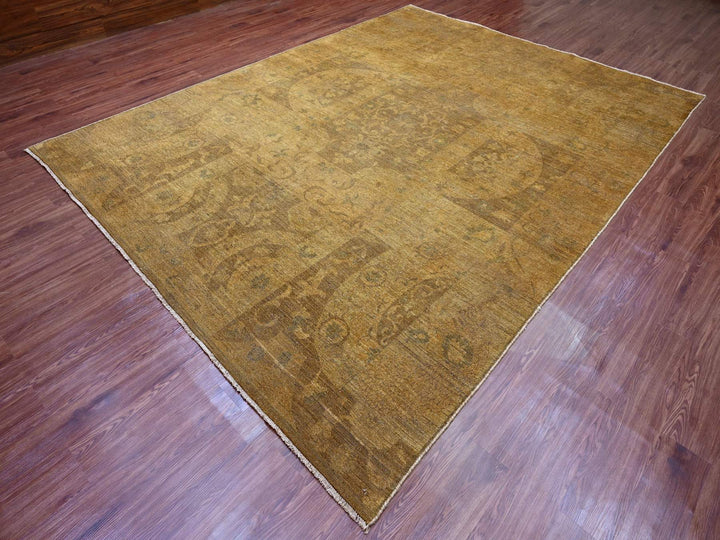 9'0" x 11'10" New Hand Knotted Brown Wool Rectangle Oriental Rug - MOA10220902