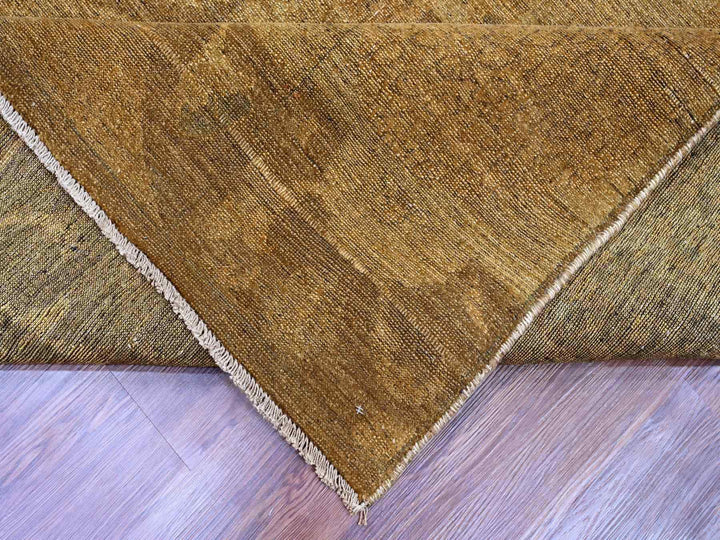 9'0" x 11'10" New Hand Knotted Brown Wool Rectangle Oriental Rug - MOA10220902