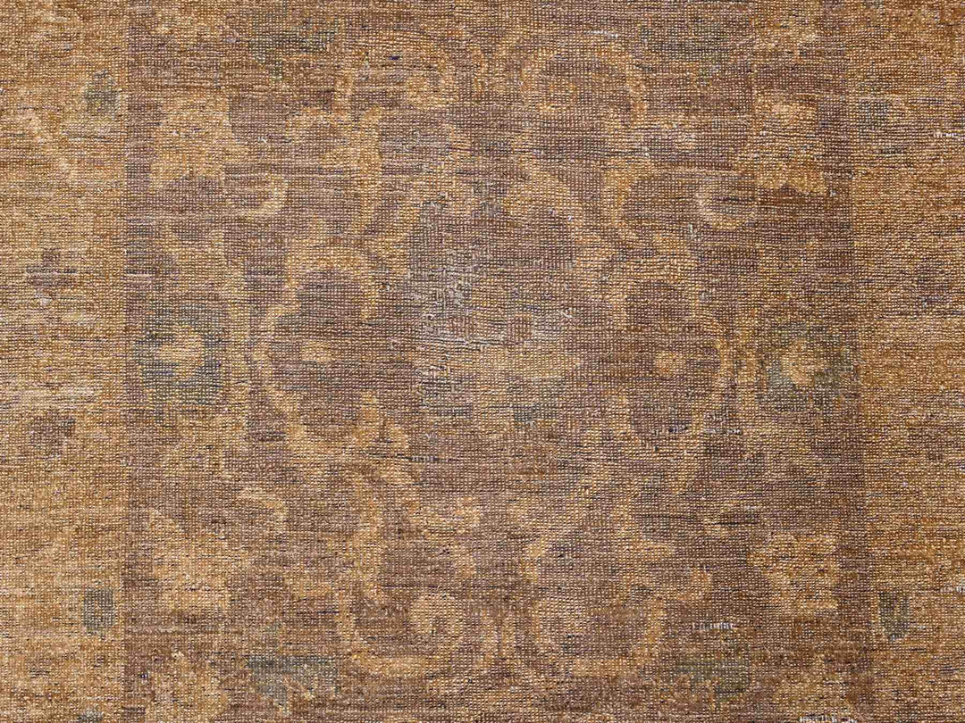 9'0" x 11'10" New Hand Knotted Brown Wool Rectangle Oriental Rug - MOA10220902