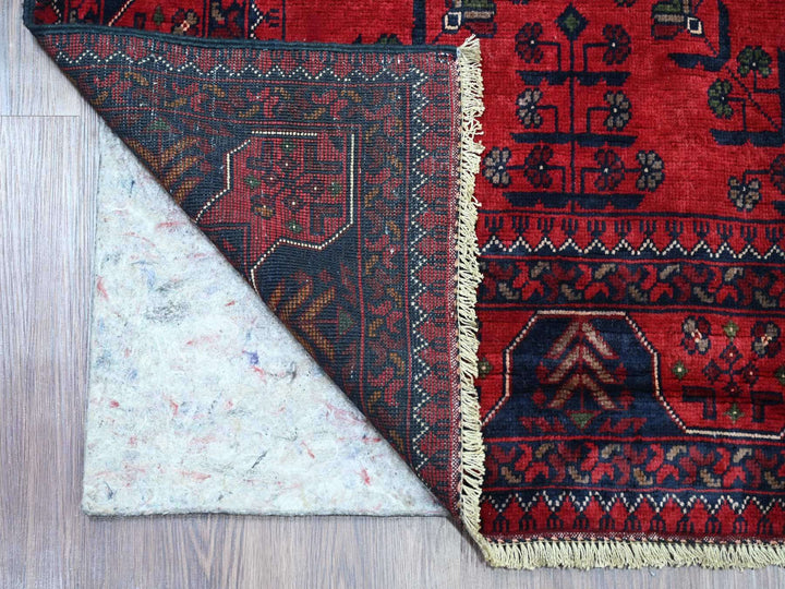 4'10" x 6'6" New Hand Knotted Red Wool Rectangle Oriental Rug - MOA10220905
