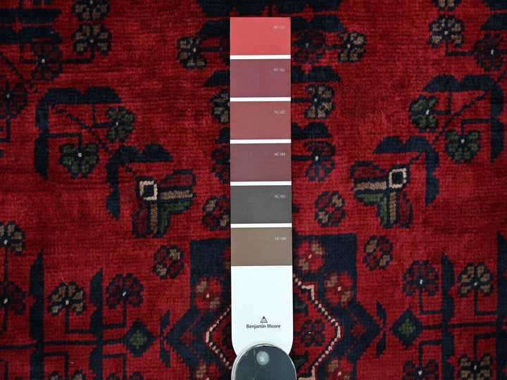 4'10" x 6'6" New Hand Knotted Red Wool Rectangle Oriental Rug - MOA10220905