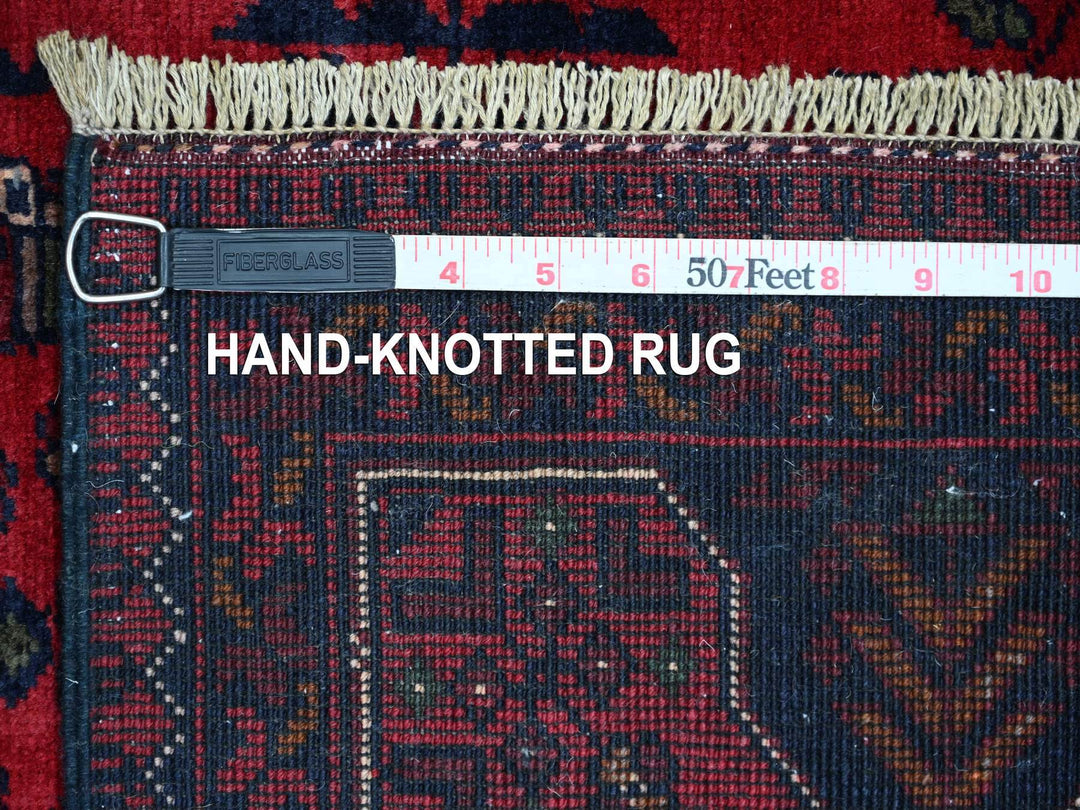 4'10" x 6'6" New Hand Knotted Red Wool Rectangle Oriental Rug - MOA10220905