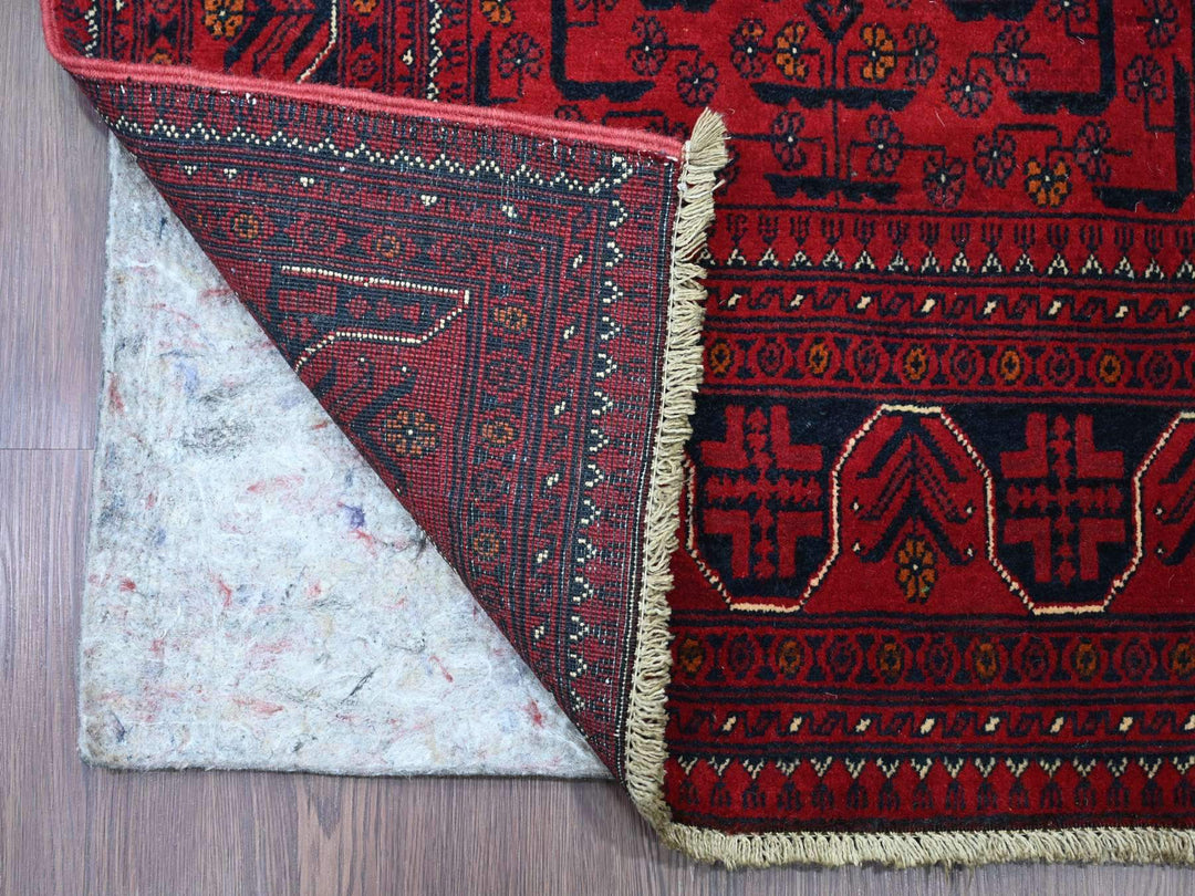 2'10" x 19'3" New Hand Knotted Red Wool Runner Oriental Rug - MOA10220910