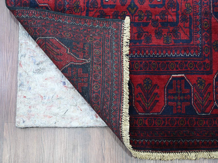 2'8" x 16'3" New Hand Knotted Red Wool Runner Oriental Rug - MOA10220911