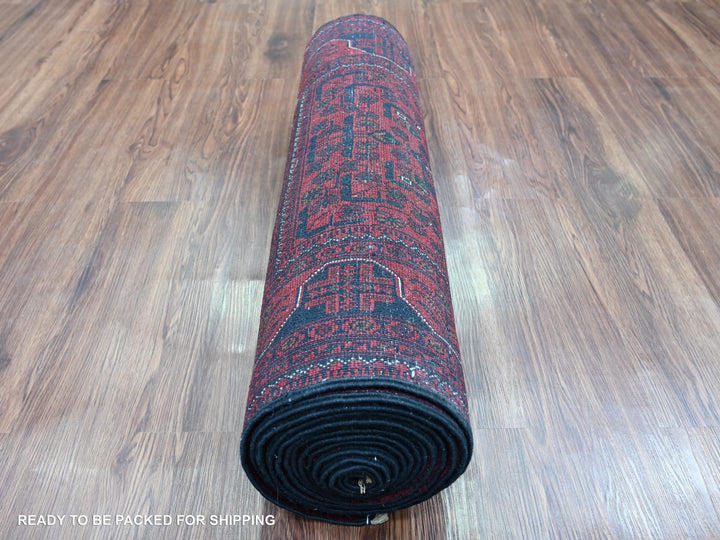 2'8" x 16'3" New Hand Knotted Red Wool Runner Oriental Rug - MOA10220911