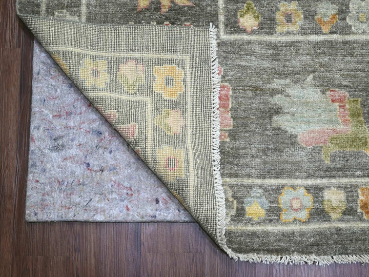 11'10" x 15'9" New Hand Knotted Brown Wool Rectangle Oriental Rug - MOA10220913