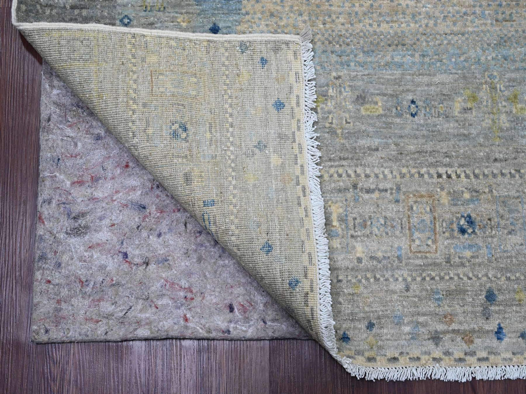 7'8" x 7'11" New Hand Knotted Grey Wool Square Oriental Rug - MOA10220915