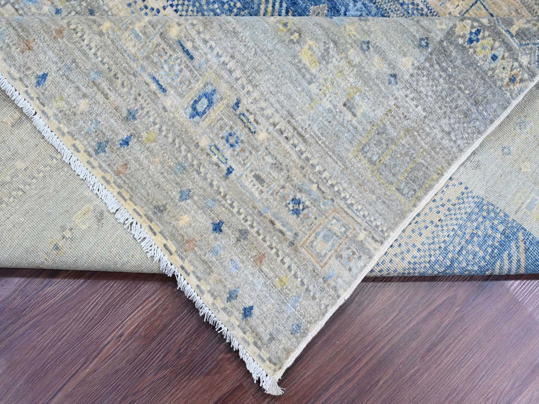 7'8" x 7'11" New Hand Knotted Grey Wool Square Oriental Rug - MOA10220915
