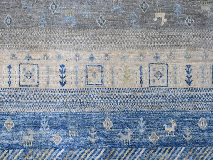 7'8" x 7'11" New Hand Knotted Grey Wool Square Oriental Rug - MOA10220915