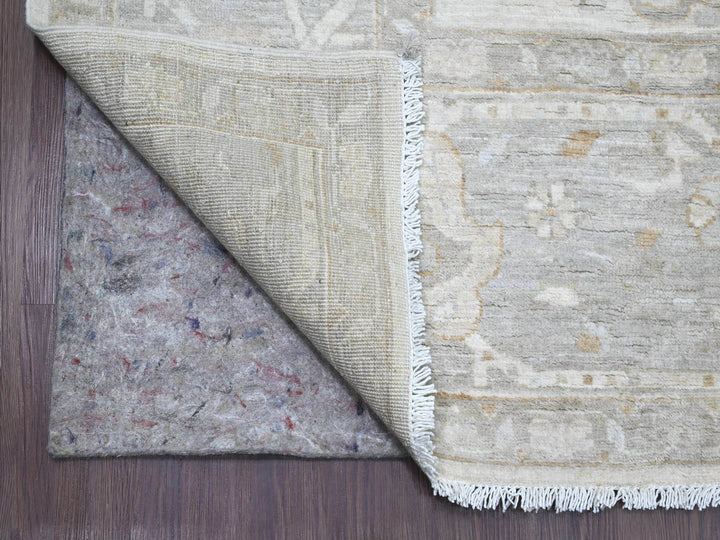 8'11" x 11'0" New Hand Knotted Ivory Wool Rectangle Oriental Rug - MOA10220918