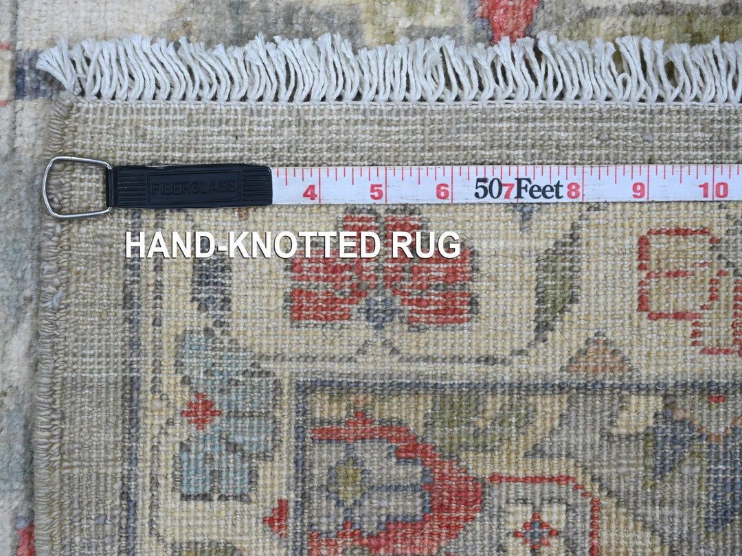 2'7" x 12'3" New Hand Knotted Grey Wool Runner Oriental Rug - MOA10220920