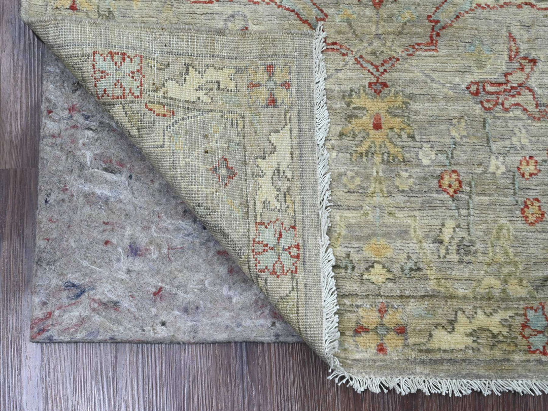 3'0" x 5'1" New Hand Knotted Grey Wool Rectangle Oriental Rug - MOA10220923