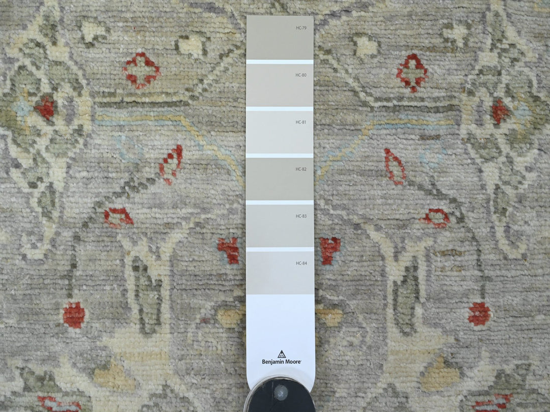 3'0" x 5'1" New Hand Knotted Grey Wool Rectangle Oriental Rug - MOA10220923