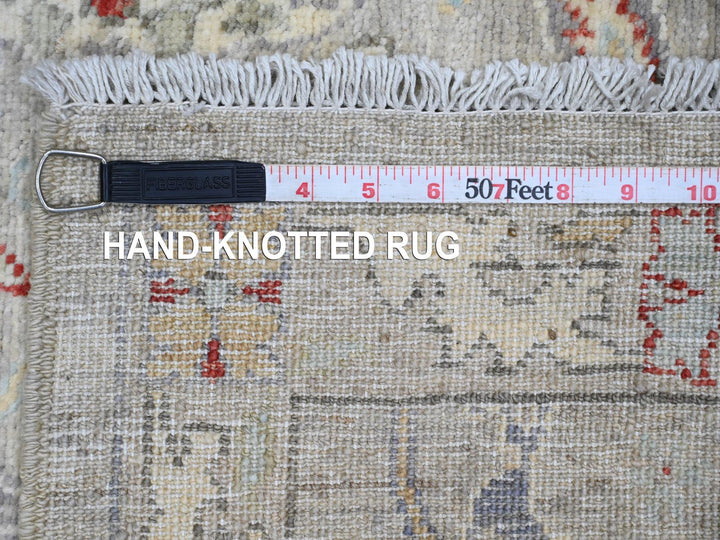 3'0" x 5'1" New Hand Knotted Grey Wool Rectangle Oriental Rug - MOA10220923